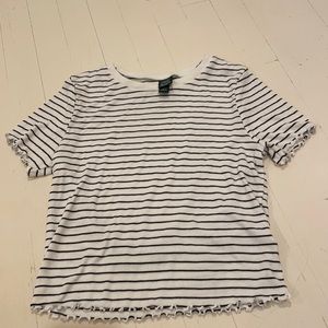 black and white striped shirt